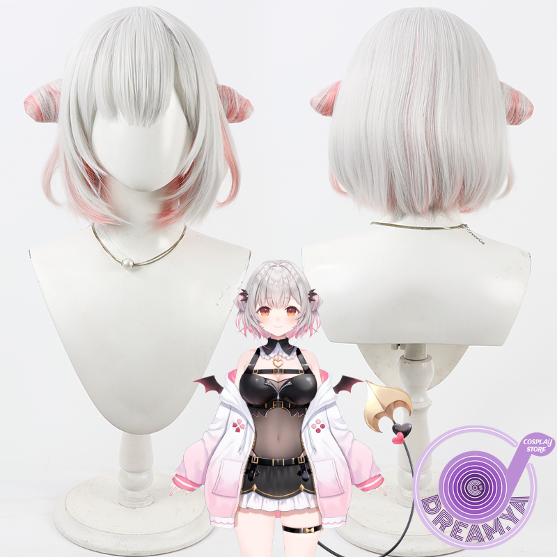 Anime Cosplay Wig Heat Resistant - Suou Patra Косплей Парик Vtuber Серый