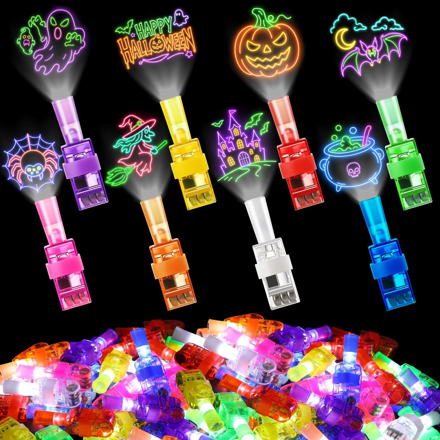 Glow In The Dark Party Glasses - 4/40 шт. светодиодных фонариков для пальцев