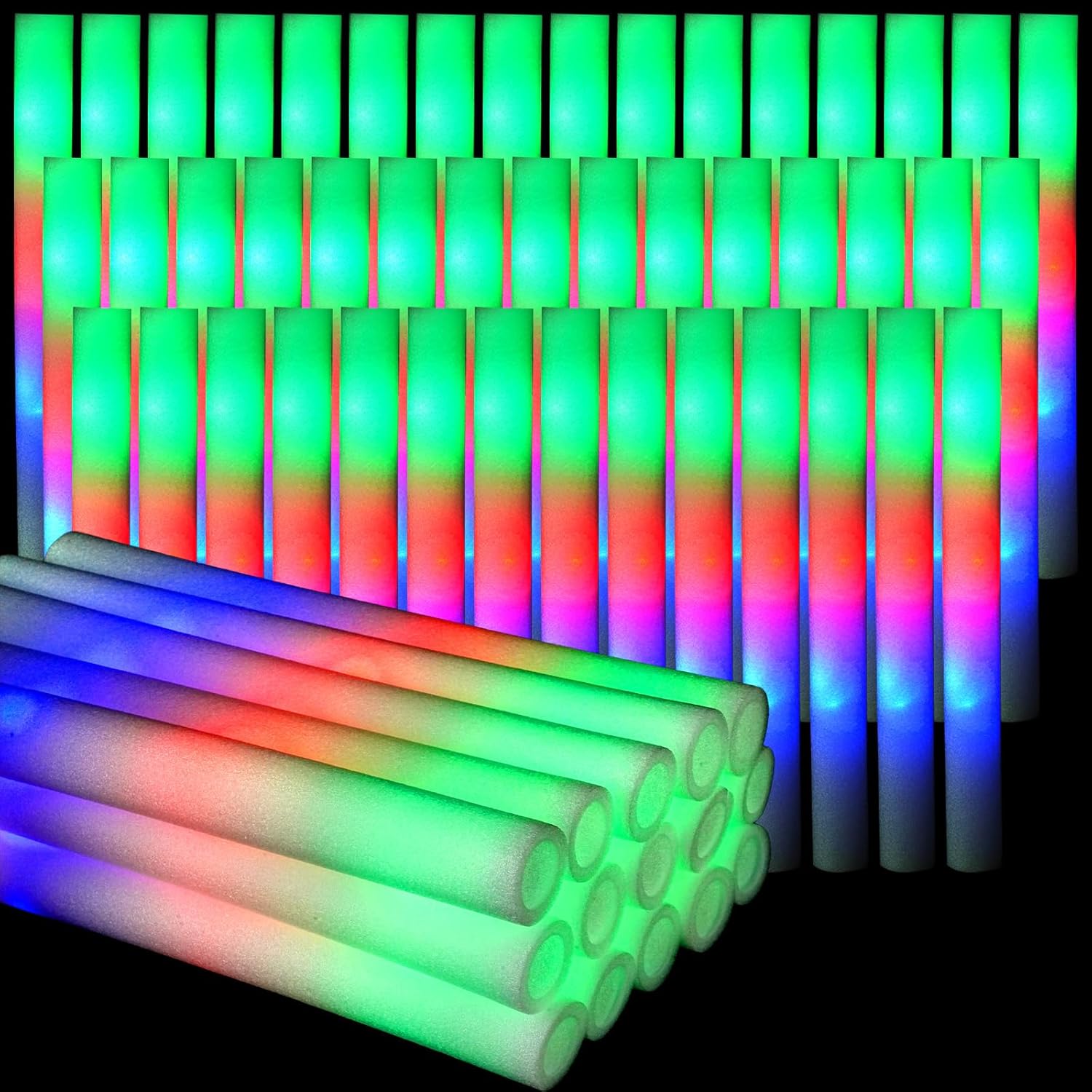 Flashing Led Foam Sticks Party - 102 шт. светодиодные пенопластовые палочки Cheer