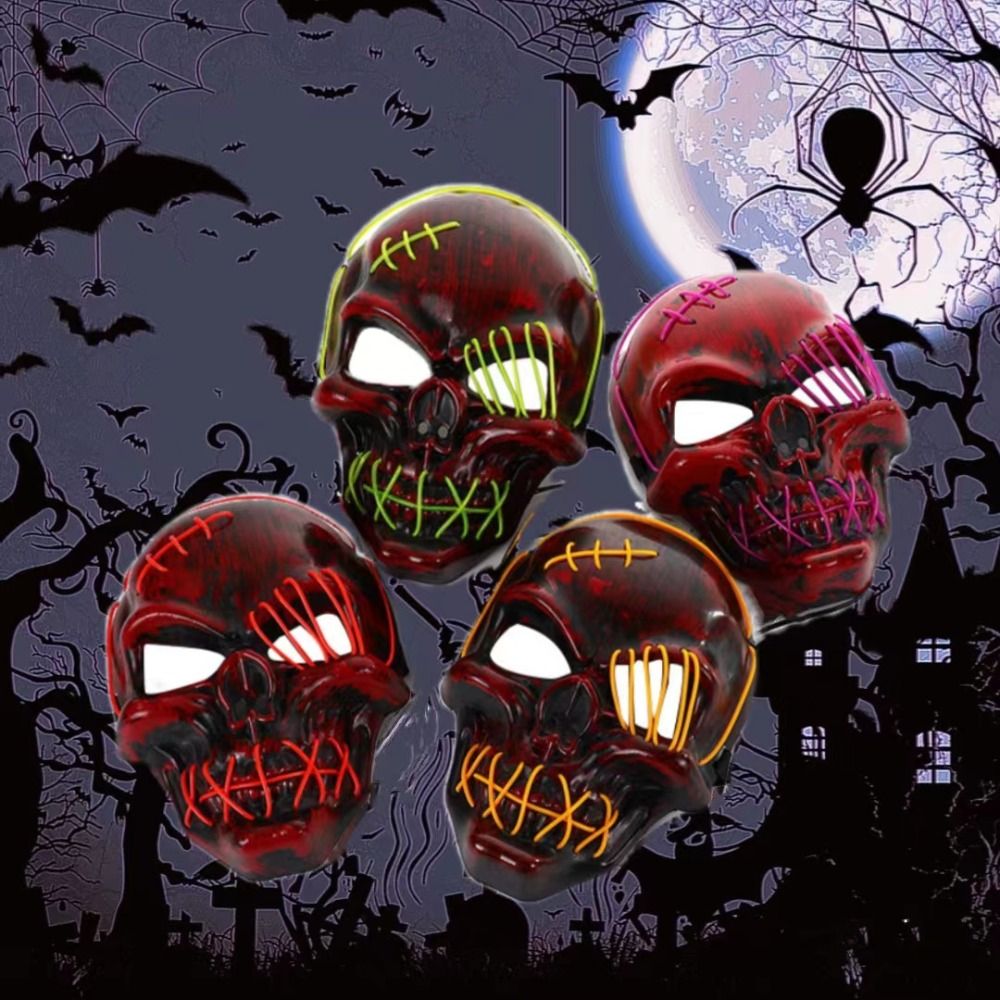 Готическая светящаяся маска-че – обзор и цена Led Purge Mask Halloween