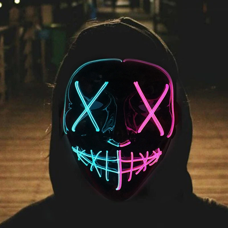 Женская светящаяся маска для л – обзор и цена Led Purge Mask Halloween