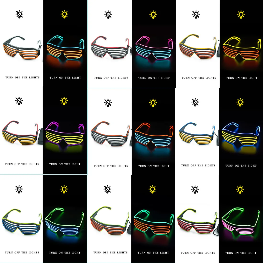 Светодиодные светящиеся очки G – обзор и цена Glow In The Dark Party Glasses