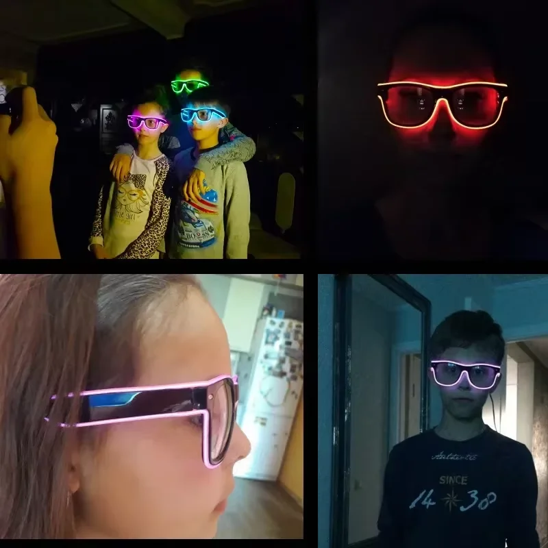 Неоновые светодиодные светящие – обзор и цена Glow In The Dark Party Glasses