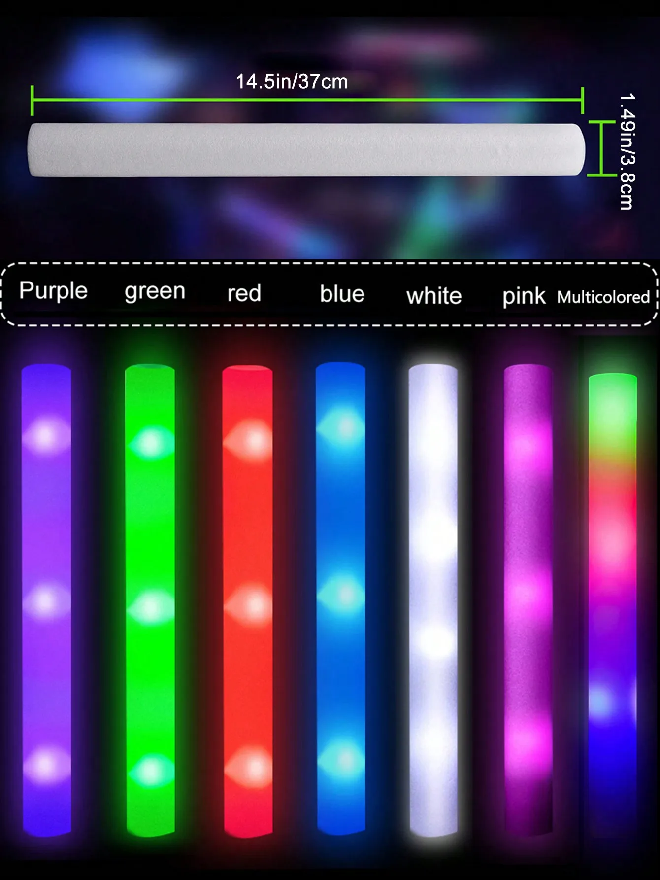 20/30 шт. светодиодных светящи – обзор и цена Flashing Led Foam Sticks Party
