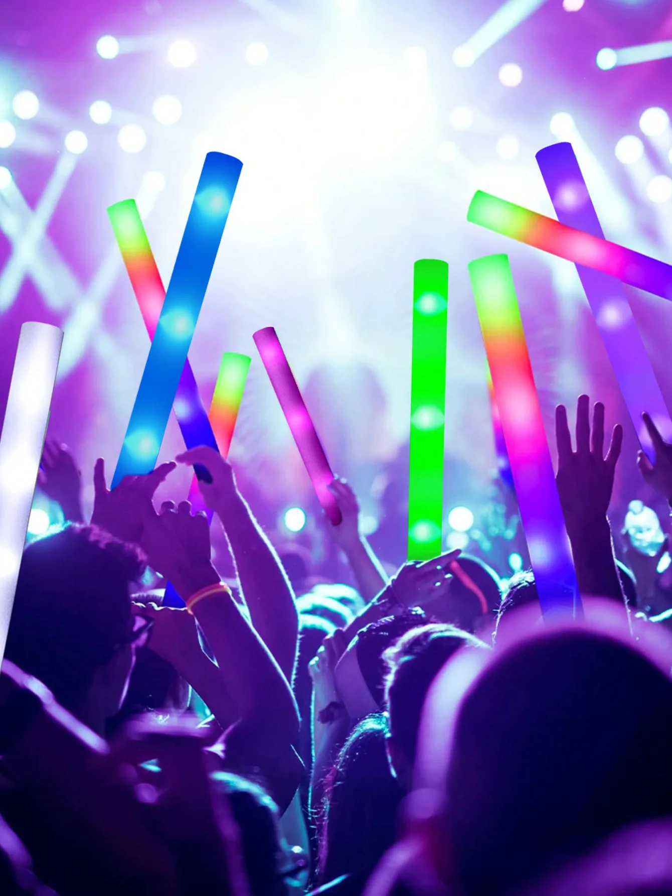 20/30 шт. светодиодных светящи – обзор и цена Flashing Led Foam Sticks Party