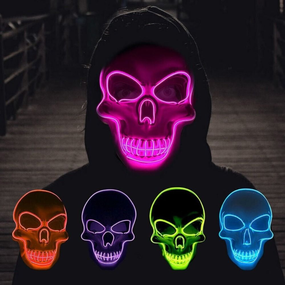Мода Ужас Хэллоуин Череп Маска – обзор и цена Led Purge Mask Halloween