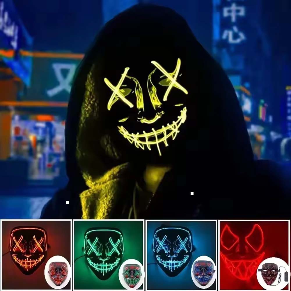 Беспроводная неоновая светодио – обзор и цена Led Purge Mask Halloween