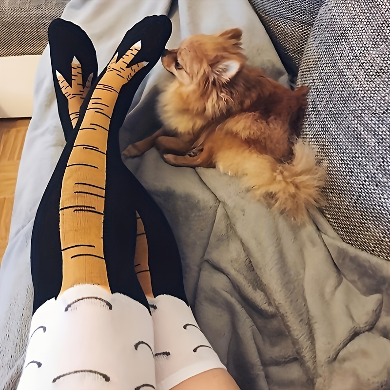 1/2 пары женских гольфов, модн – обзор и цена Funny Chicken Leg Socks
