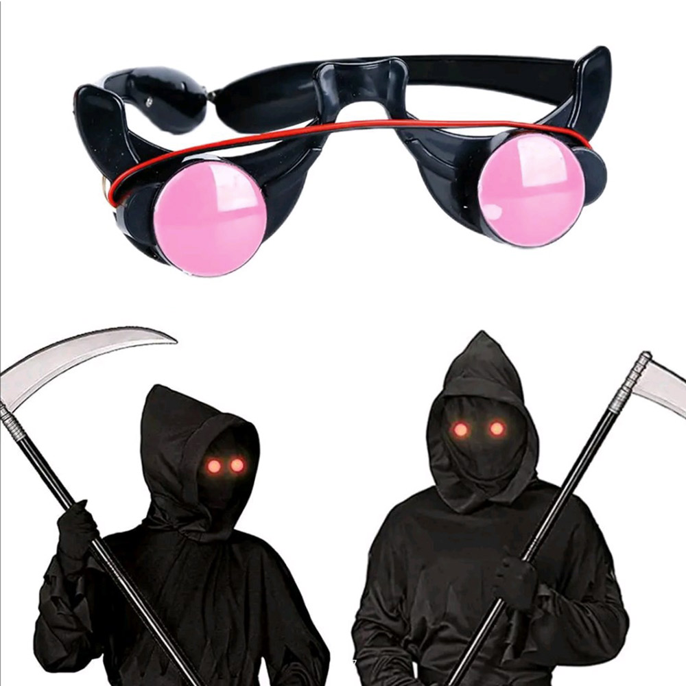Хэллоуин, ужасы, очки с красны – обзор и цена Glow In The Dark Party Glasses