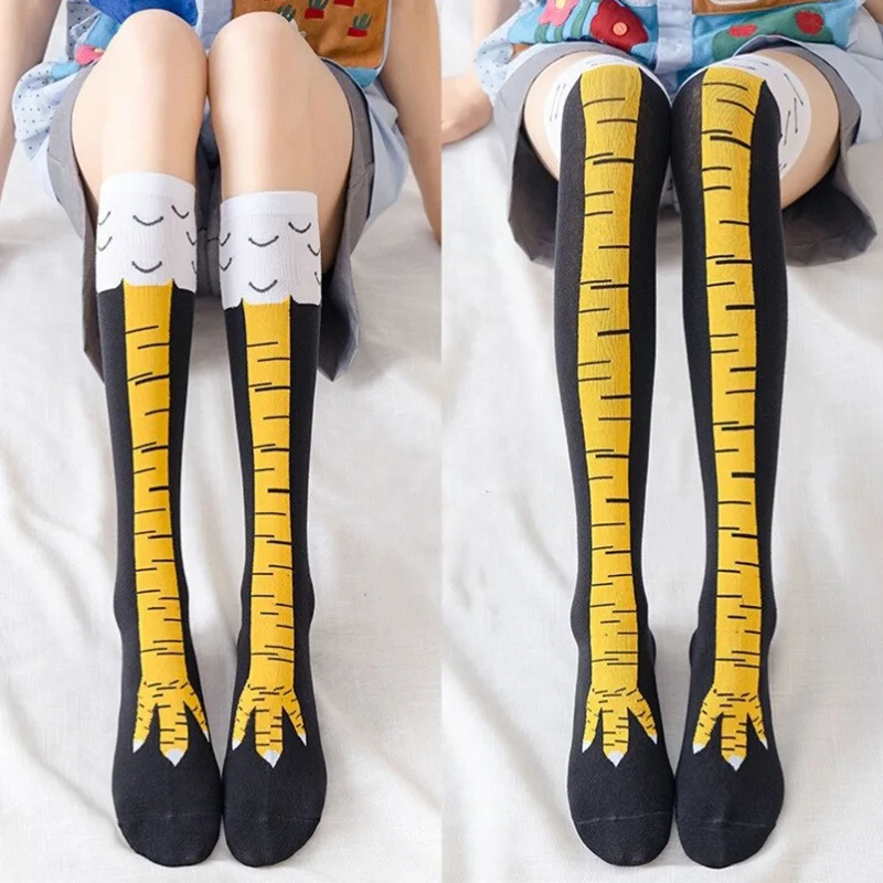 Забавные чулки-гольфы с принто – обзор и цена Funny Chicken Leg Socks