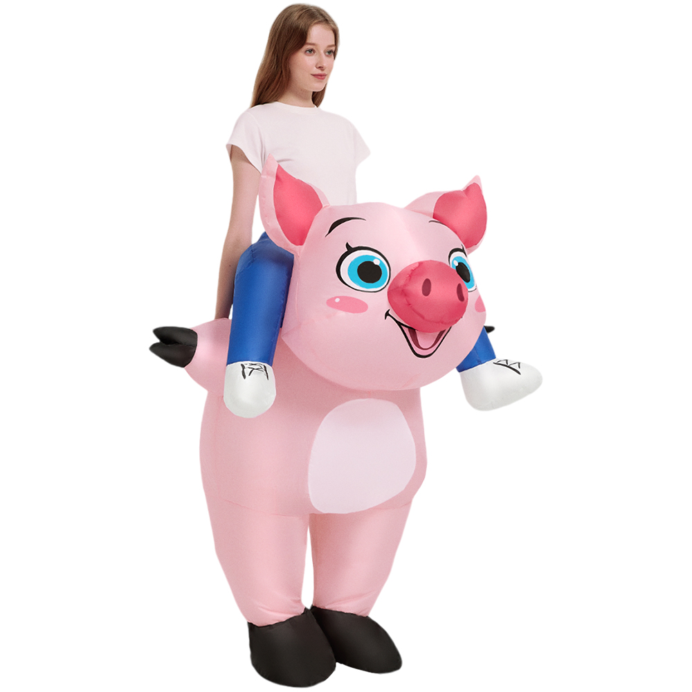 Новый розовый надувной костюм  – обзор и цена Inflatable Dinosaur Costume Adult
