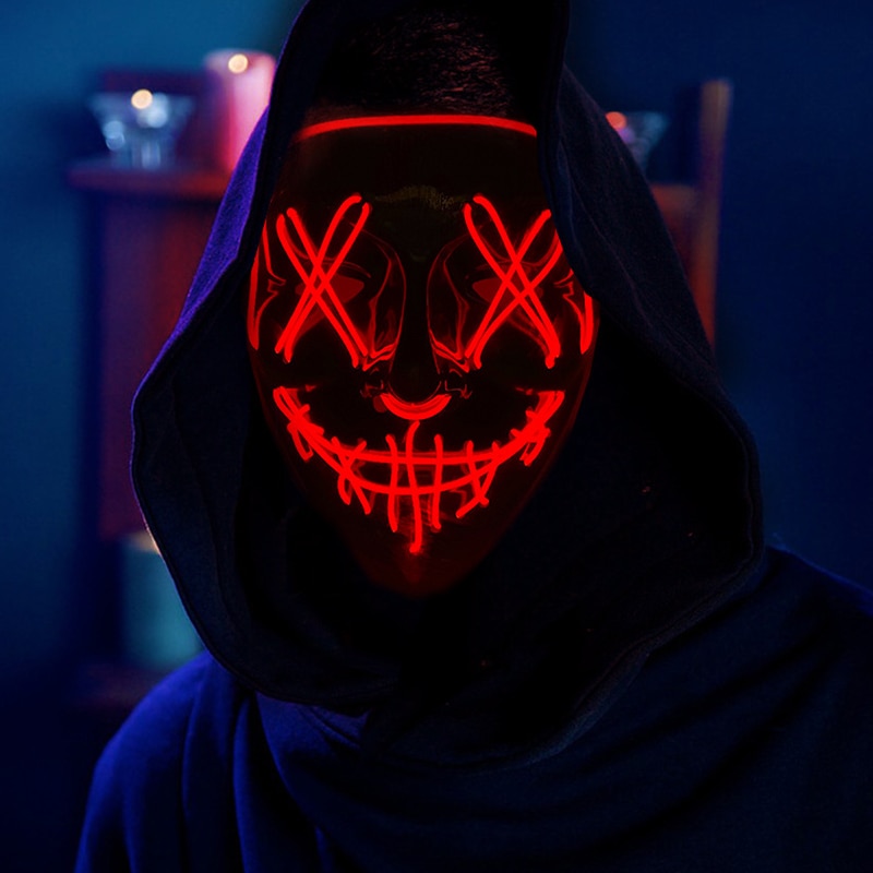 Неоновая светодиодная маска дл – обзор и цена Led Purge Mask Halloween