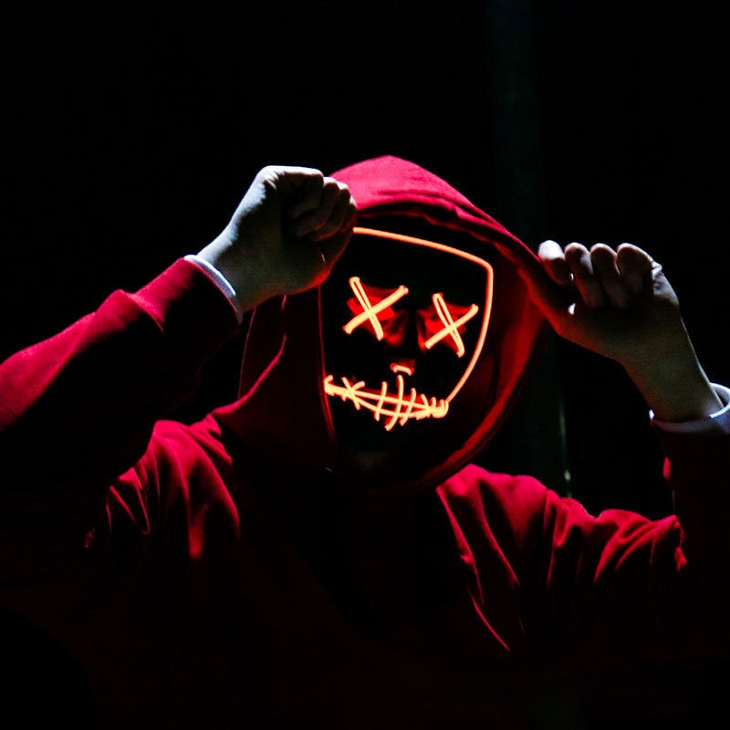 Неоновая светодиодная маска дл – обзор и цена Led Purge Mask Halloween